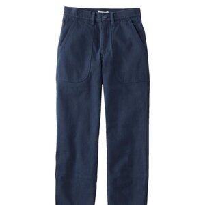 llbean Women's Signature Washed Cotton Barrel Pants, High-Rise Tapered Leg